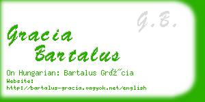 gracia bartalus business card
